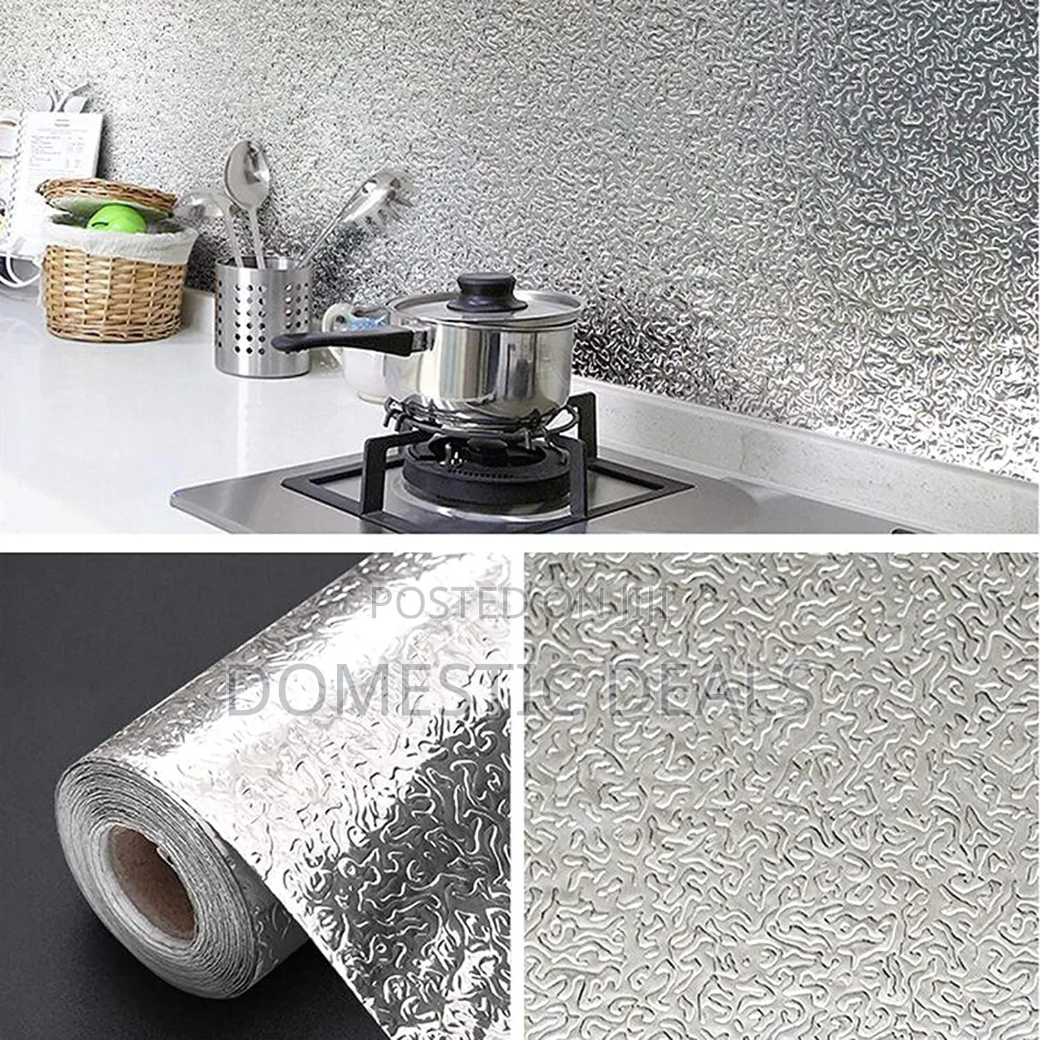 Silver Aluminum Foil Sticker Roll