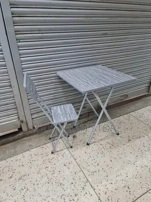 Comb Foldable Reading Chair and Table Graywish