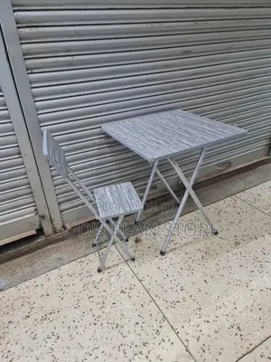 Comb Foldable Reading Chair and Table Graywish