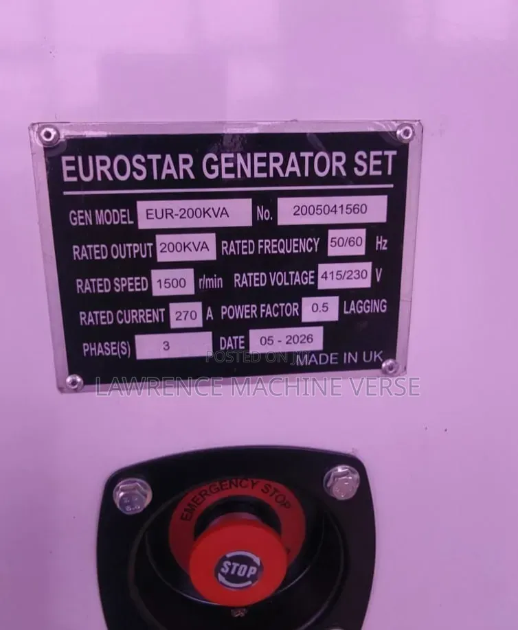 Generator 200kva With Perkins Engine