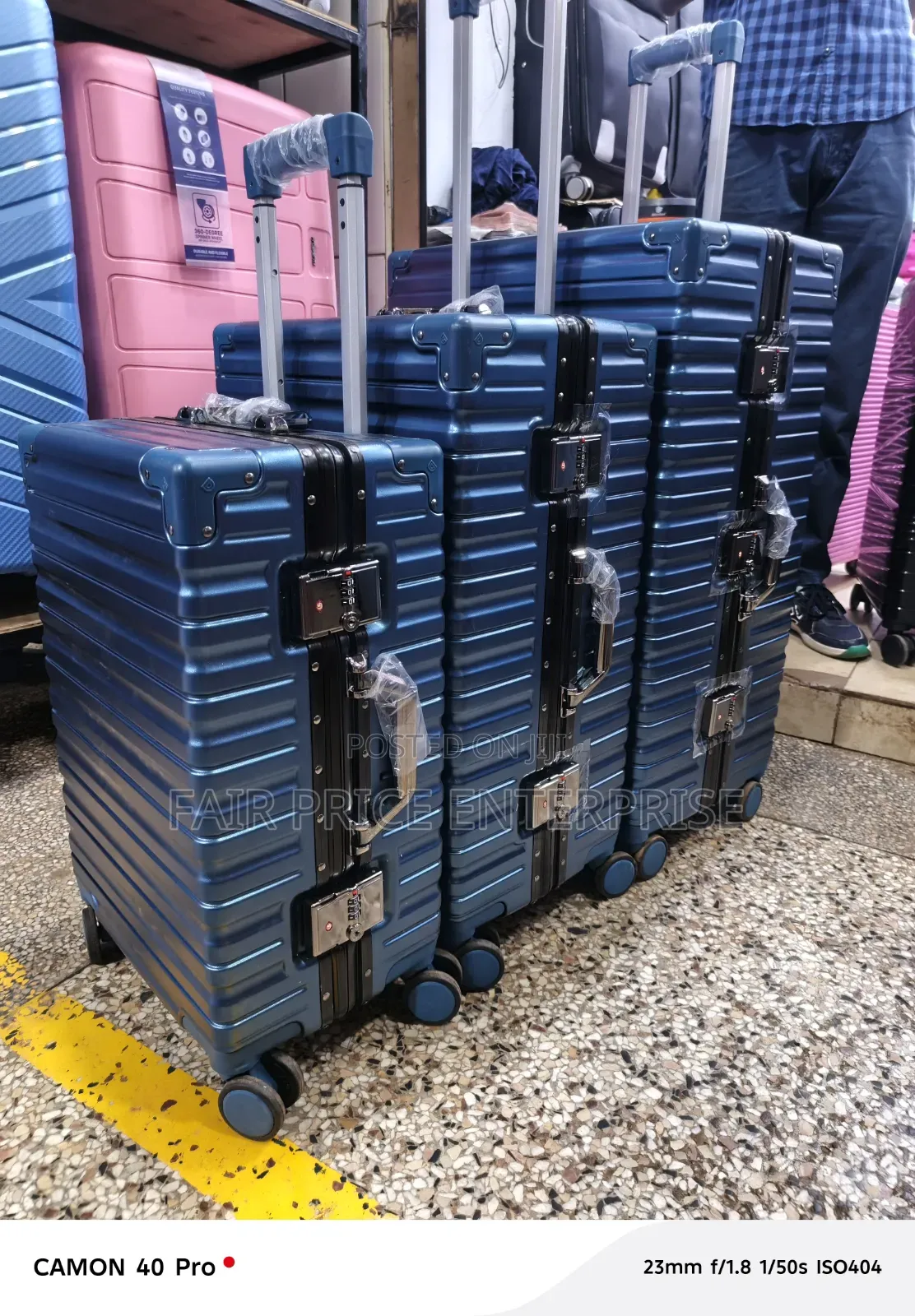 Original Aluminum Plastic Suitcases. 3pcs in 1 Set