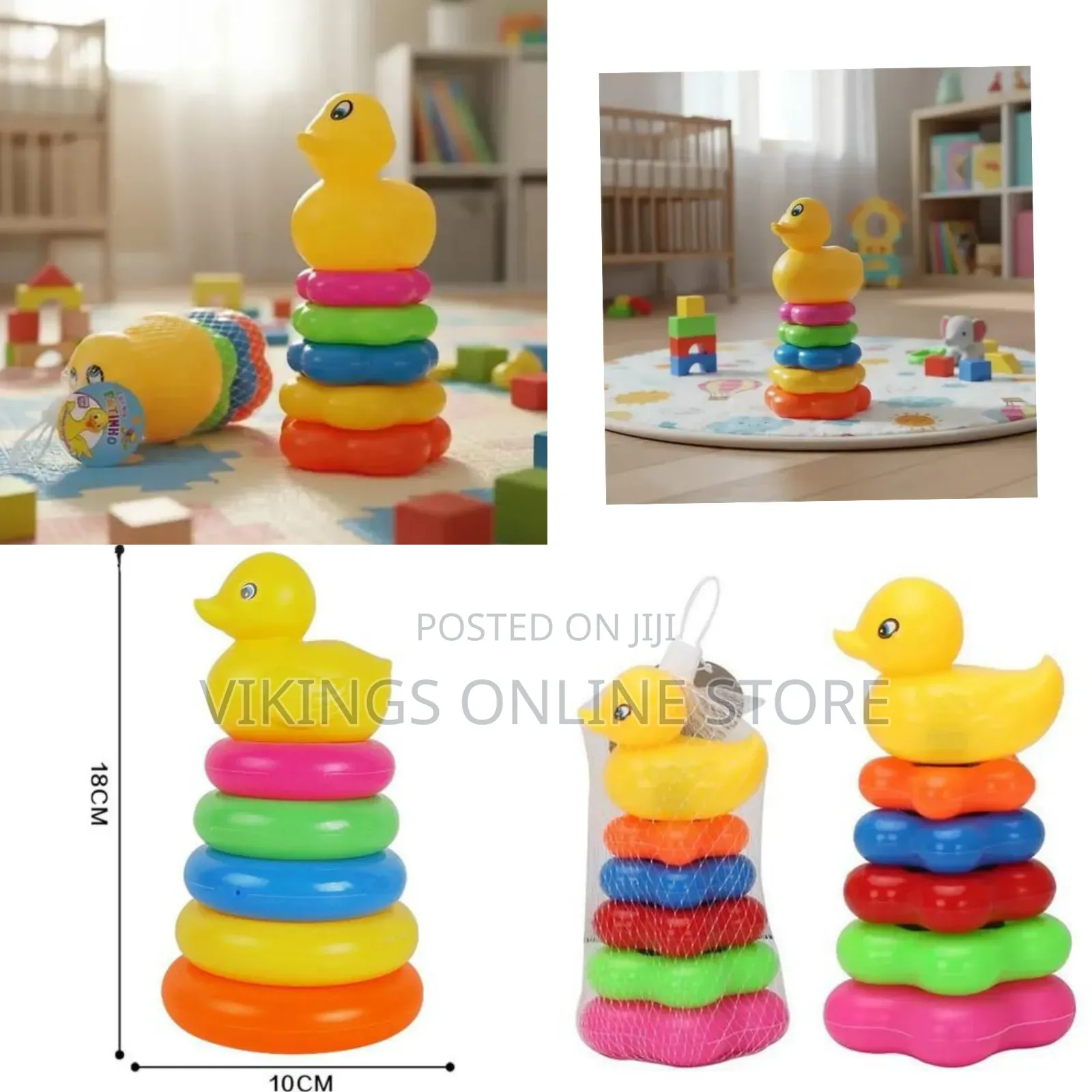 FunBlast Rainbow Baby Stacking Ring Toys for Kids – 5 Multicolor