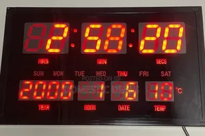 Large Big 50x30cm Digital LED Wall Clock