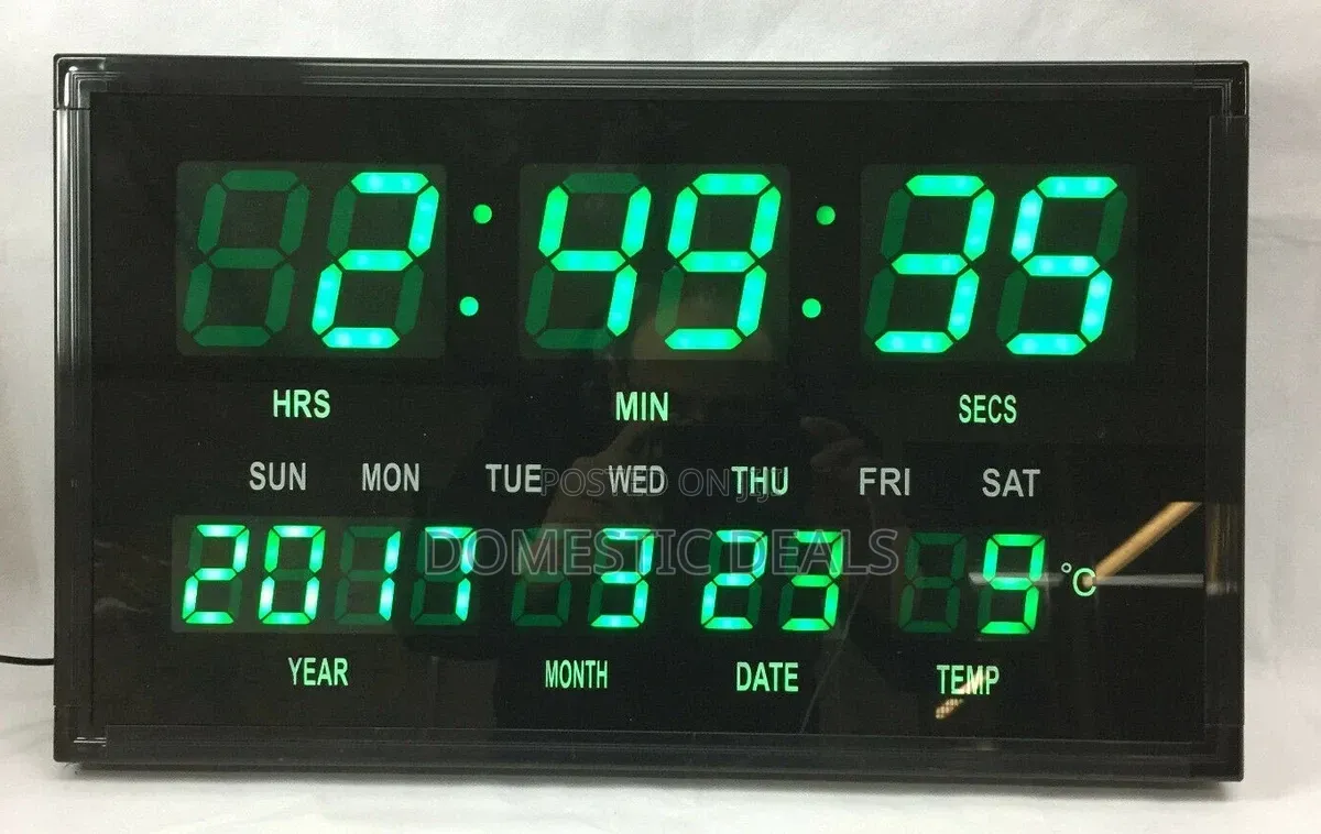 Large Big 50x30cm Digital LED Wall Clock