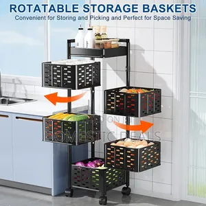 Rotating Storage Rack Shelves