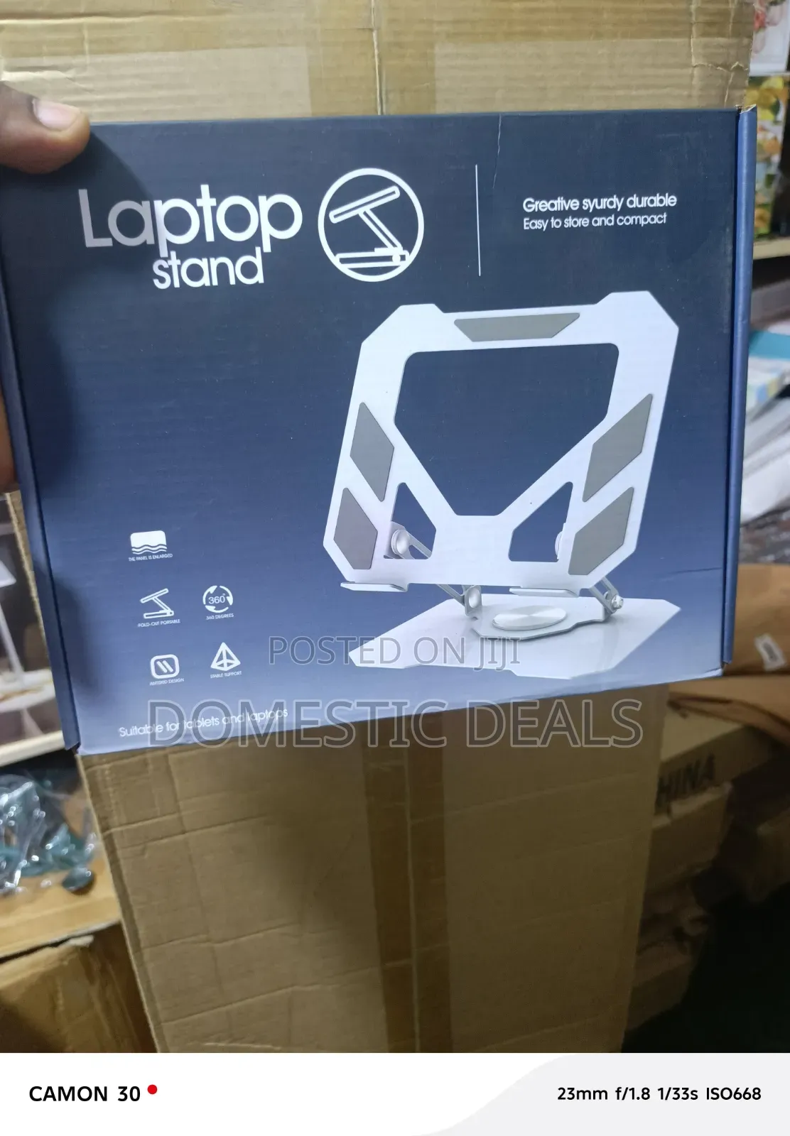 Foldable Laptop Stand With a 360-Degree Rotating Base