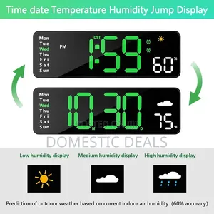 Digital Wall Clock With Remote Control