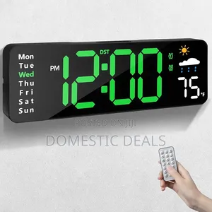Digital Wall Clock With Remote Control