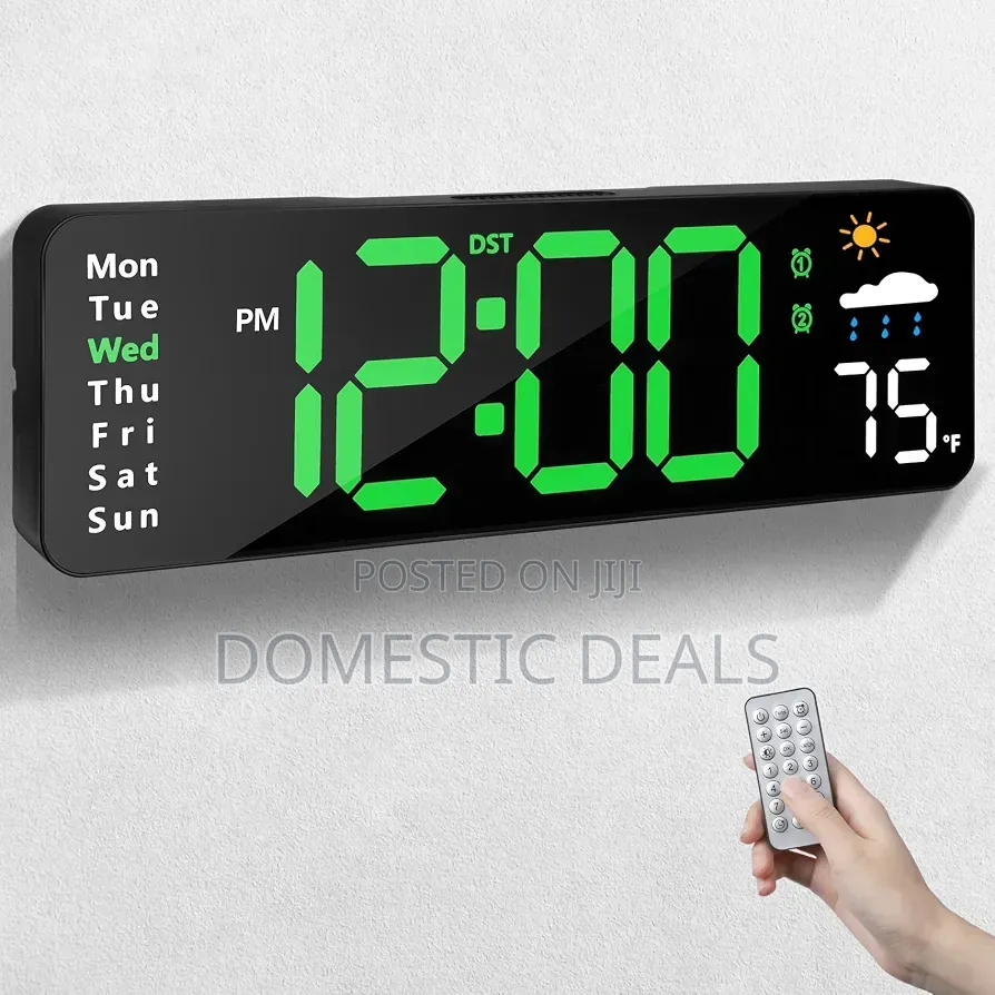 Digital Wall Clock With Remote Control