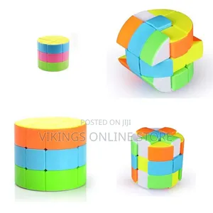 Cylinder 3x3 Stickerless Speed Cube 3x3x3 Barrel Cube Round Column