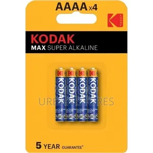 Kodak Max Super Alkaline AAAA Batteries.