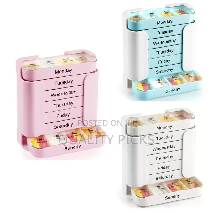 Stay on Track 7-Day Medication Organizer With 28 Compartments