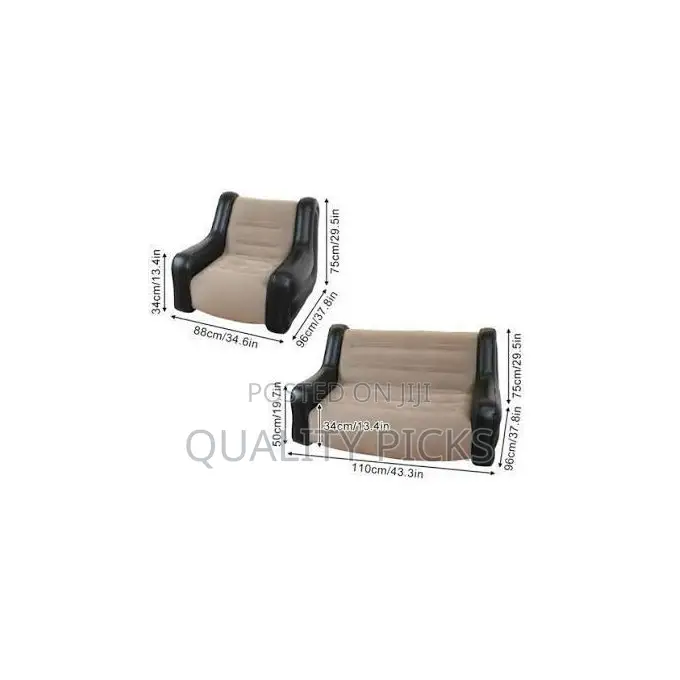 Inflatable Chair, PVC Flocking Blow Up Sofa Chair