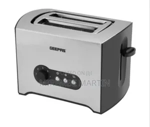 Geepas 900W 2 Slice Toaster - Stainless Steel Bread Toaster.