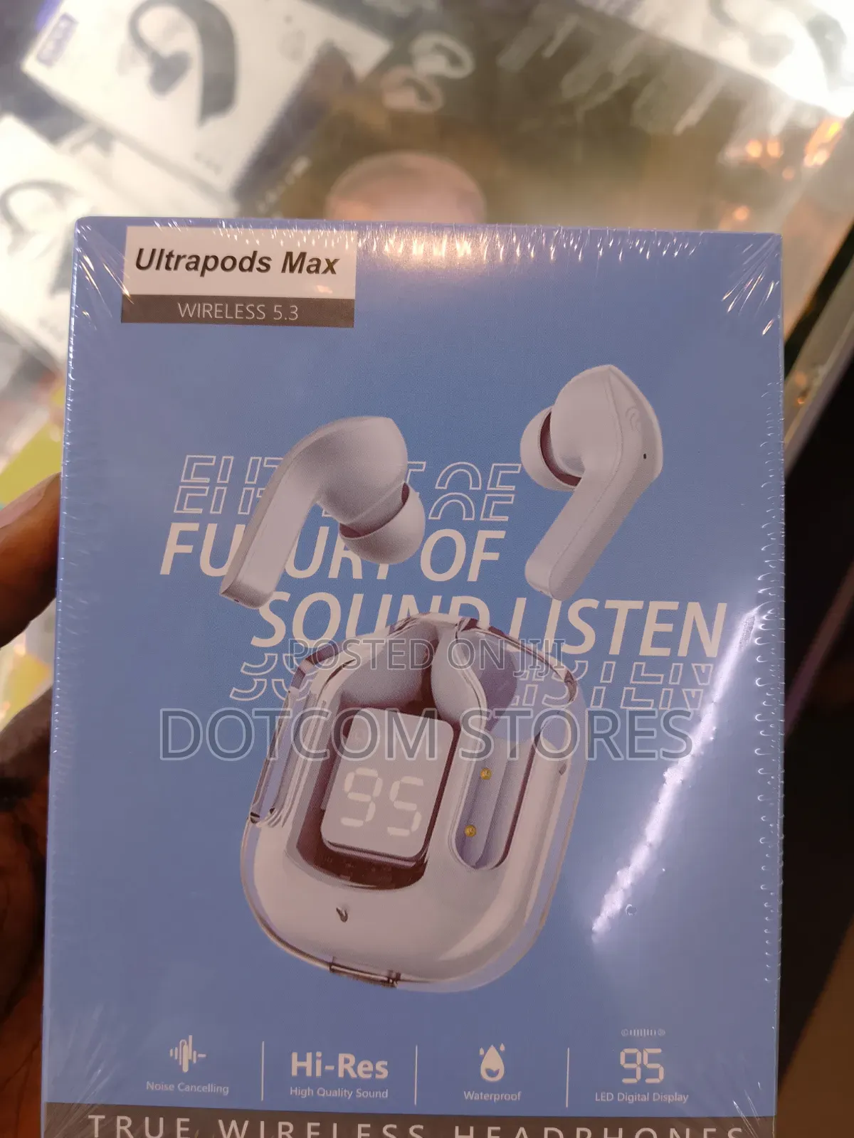 Ultrapods Max Wireless Earbuds Bluetooth Headphones, Blue
