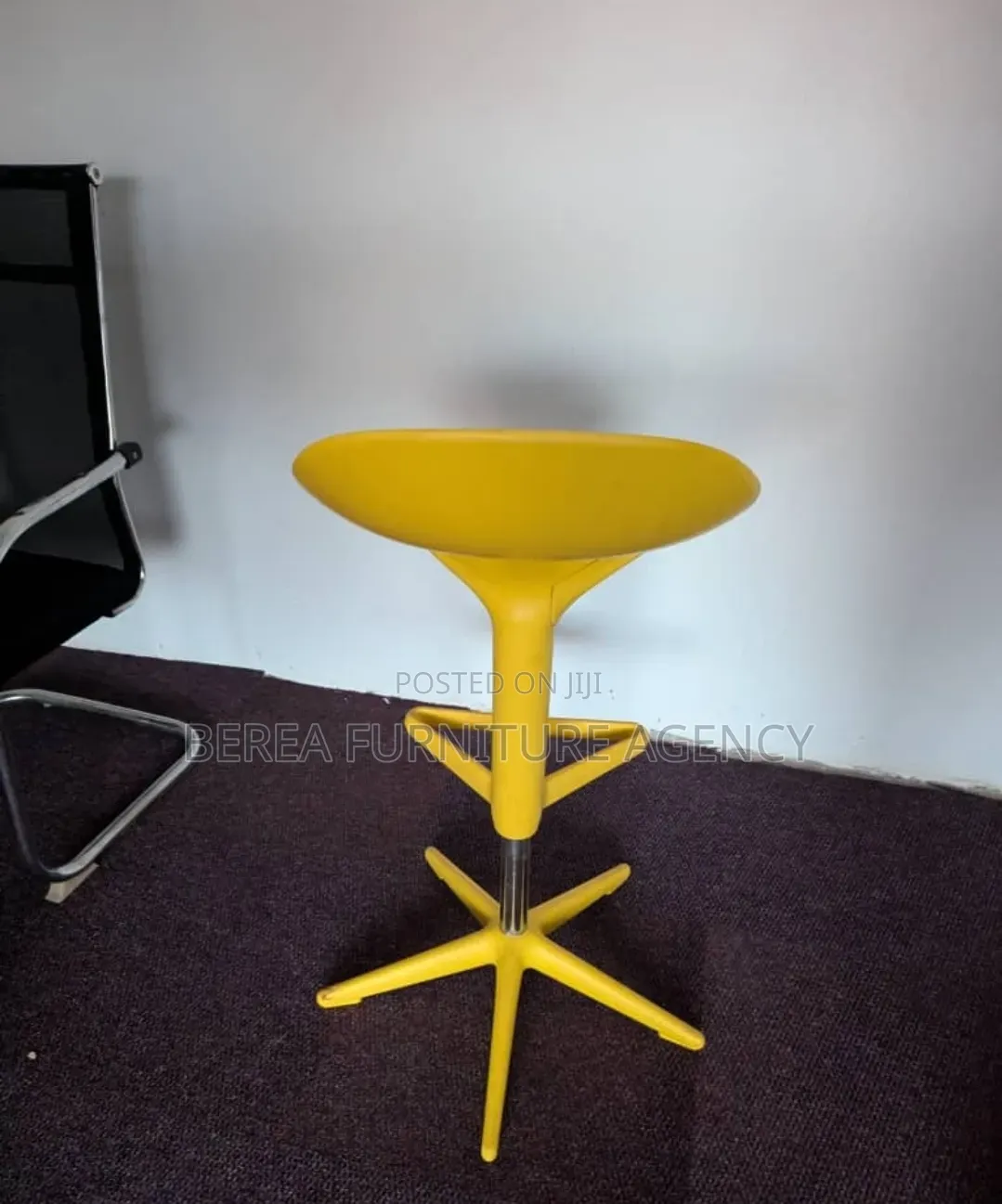 Yellow Adjustable Bar Stools
