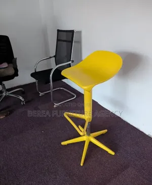 Yellow Adjustable Bar Stools