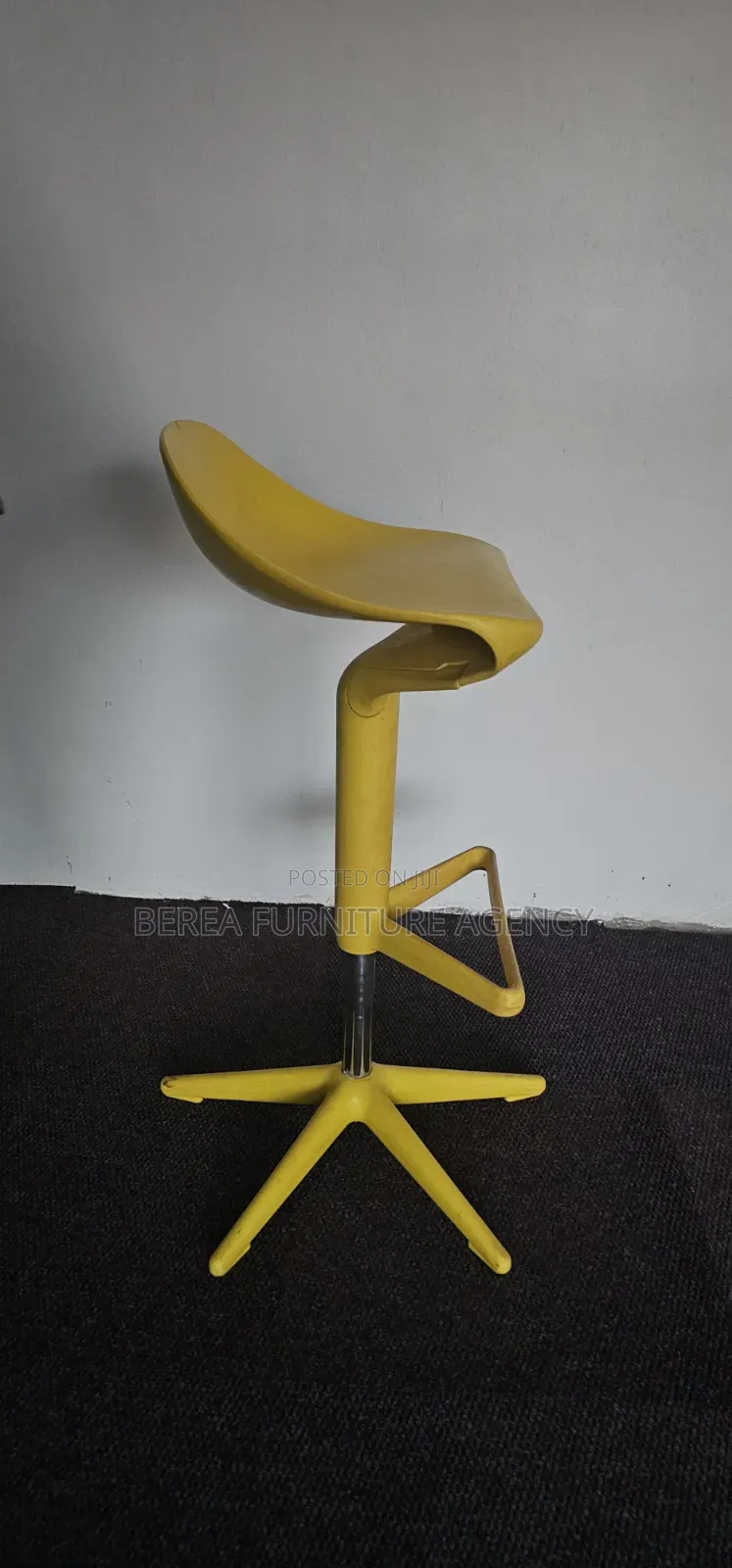 Yellow Adjustable Bar Stools