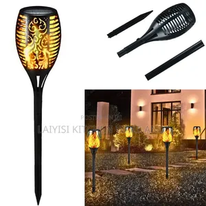 Solar Torch Lights With Flickering Flames Garden Light