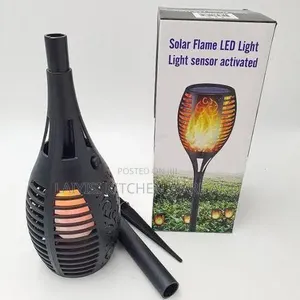 Solar Torch Lights With Flickering Flames Garden Light