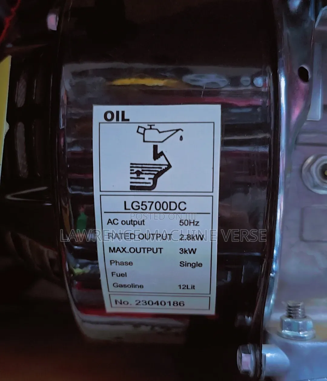 Yamaha Generator LG5700DC 3kva