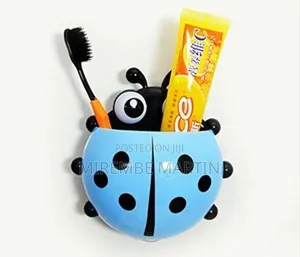 Ladybug Shaped Tooth Brush Holder With Suction Cup Cartoon
