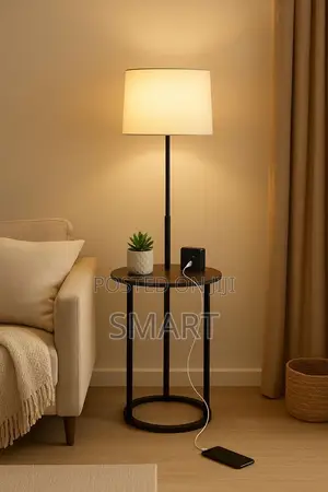 Floor Lamp With a Table