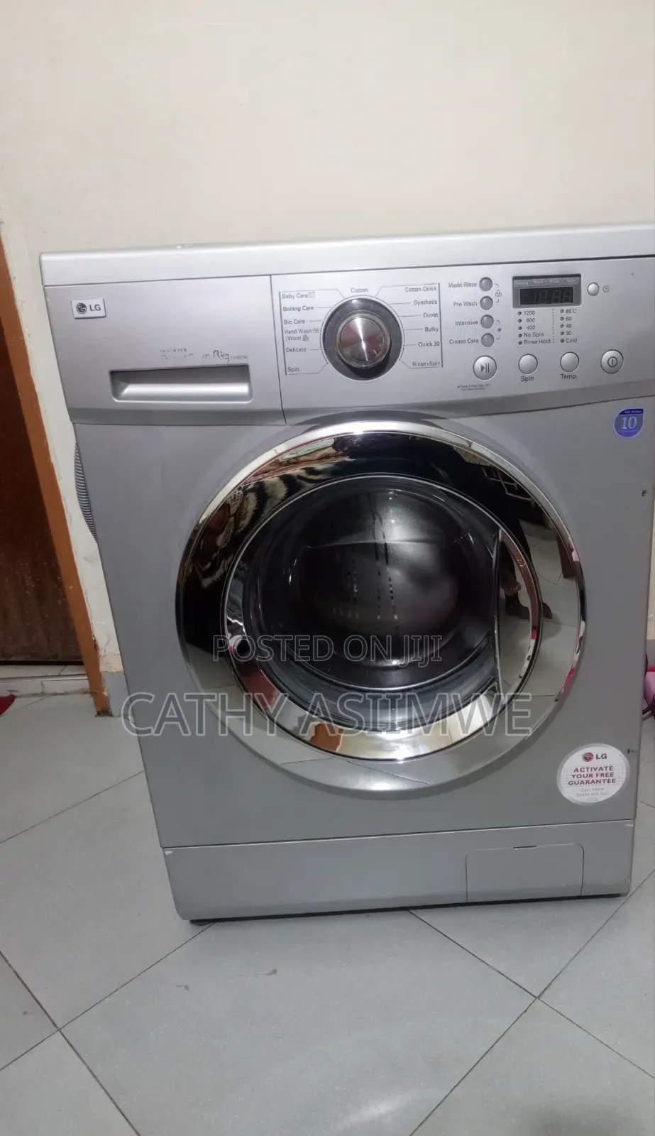 8kg LG Front Loader Washing Machine