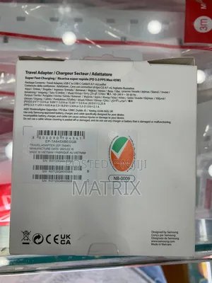 Samsung 45W PD Adapter + USB-C to USB-C Cable (5A)