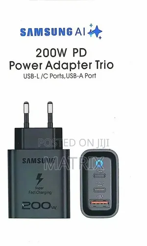 Samsung Power Adapter 200W, Fast Charging, 3 USB Ports, TYPE-C *2