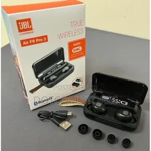 JBL F9 PRO Earpods With Banga Bass Pro Sound - Black