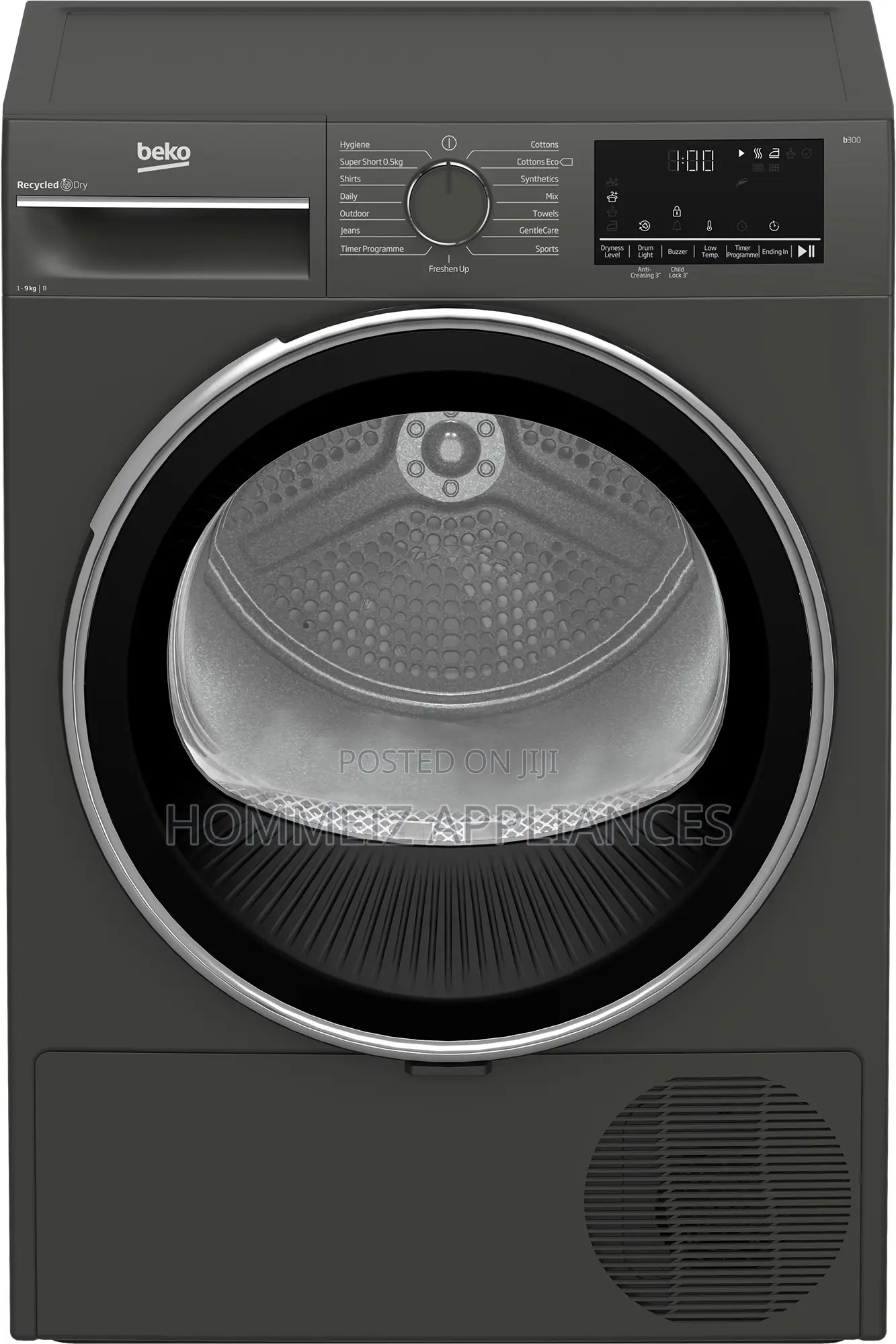 Beko Washing Machine 9kg, 16 Program, Mgray, Condenser Dryer