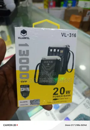 Villaontel VL-316 Power Bank With a 13,000mAh Capacity and 20W Output.