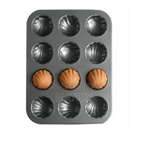 Cake Mold Shell Shaped Griddle 12 Holes Carbon Steel