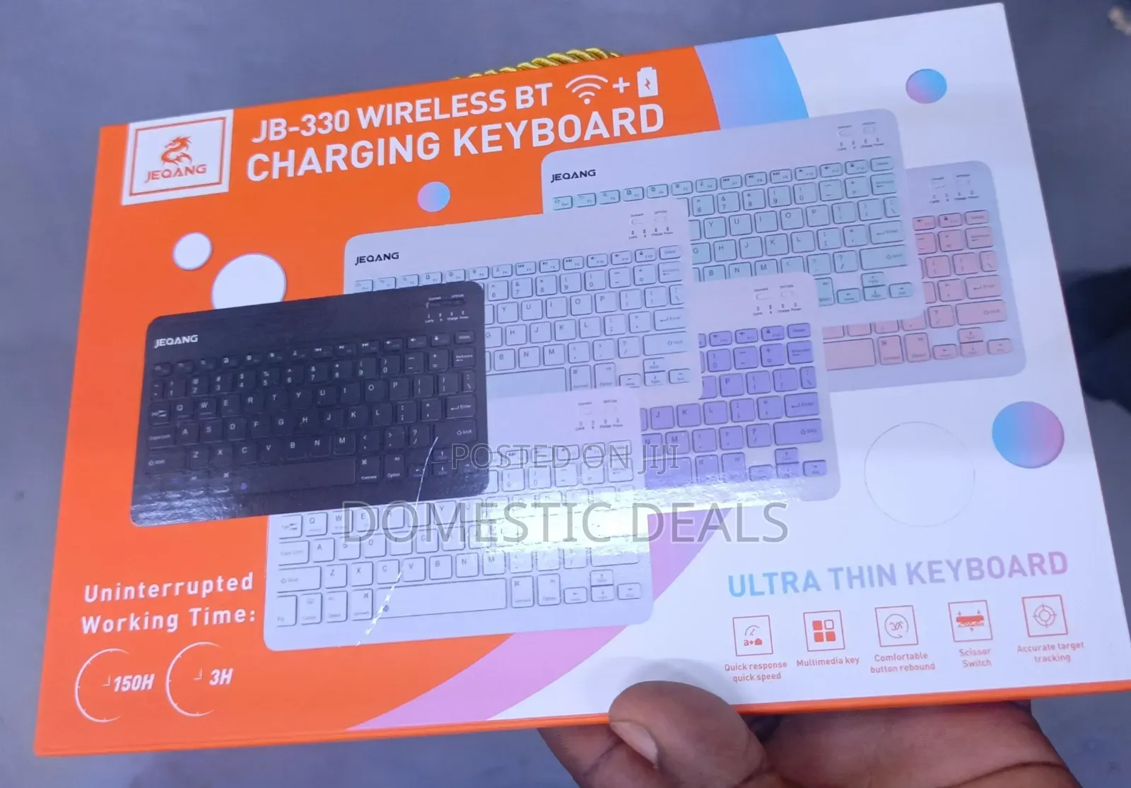 JEQANG JB-330 Wireless Bluetooth Charging Keyboard.
