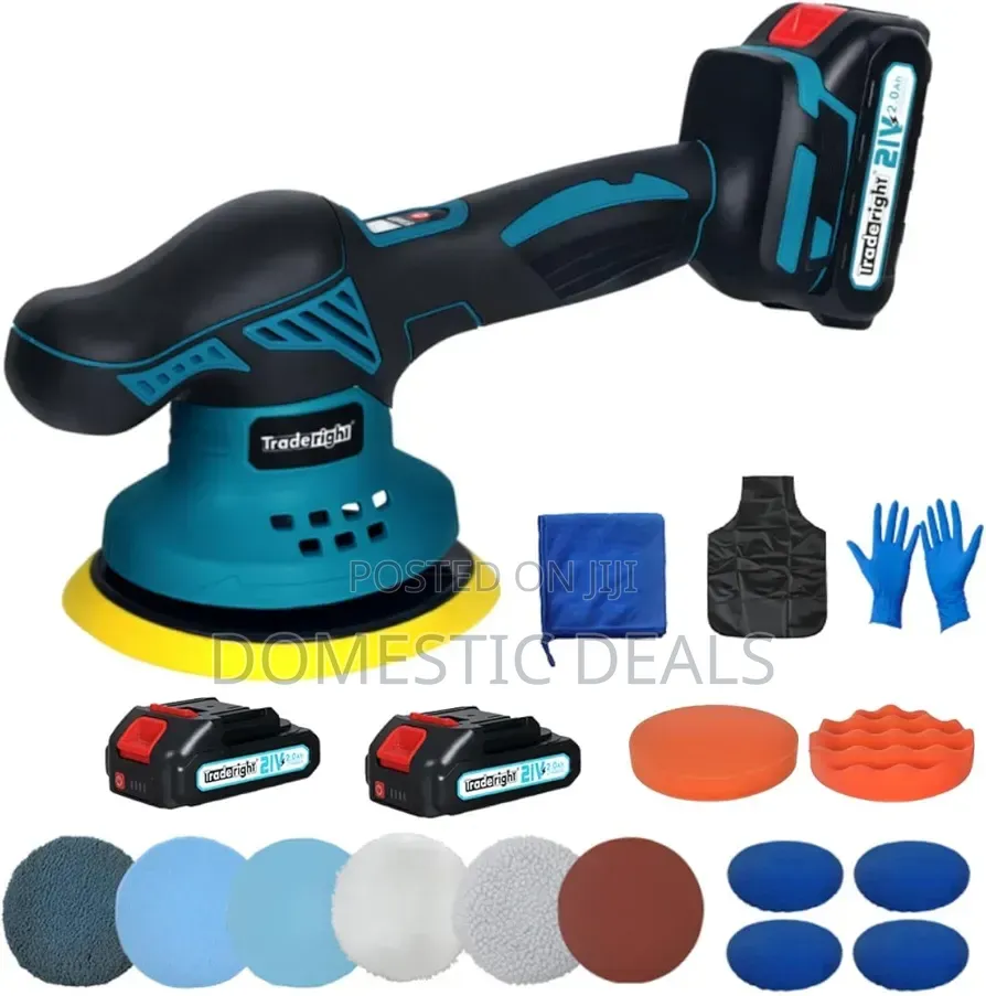 Cordless Car Polisher, 2 * 21V 2.0Ah Rechargeable Batterie