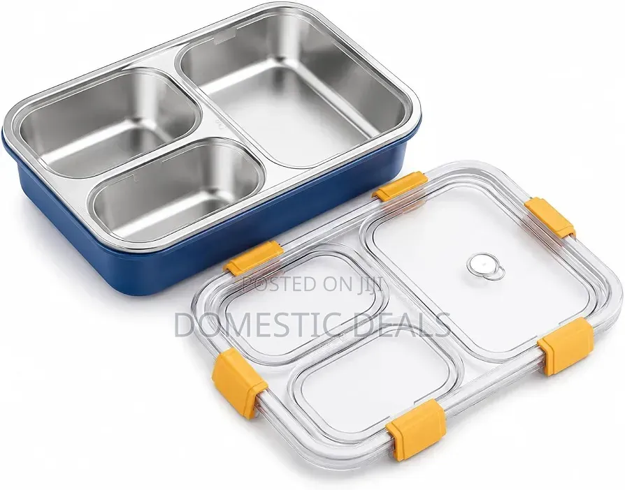 3 Compartment Stainless Steel Lunch Box