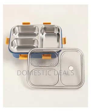 3 Compartment Stainless Steel Lunch Box