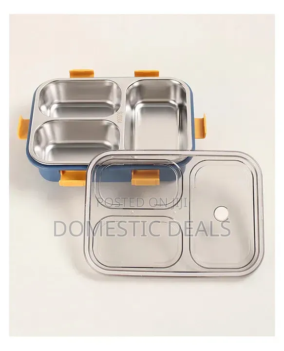 3 Compartment Stainless Steel Lunch Box