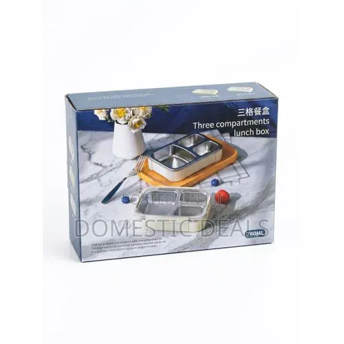 3 Compartment Stainless Steel Lunch Box