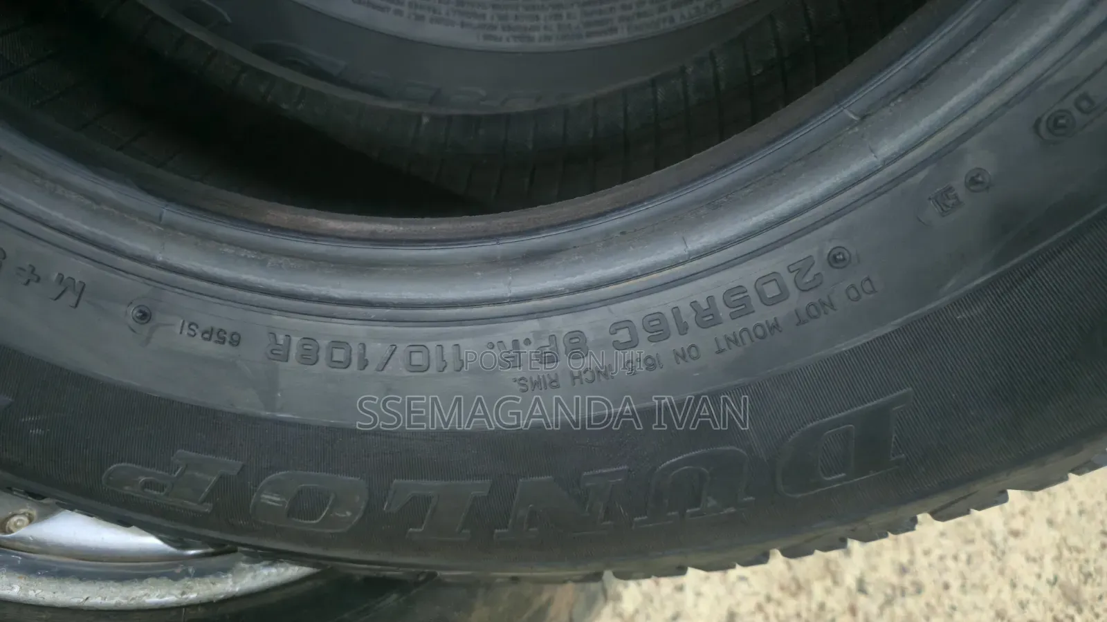 205r16c 6 Pr Foreign Used Dunlop Tyres