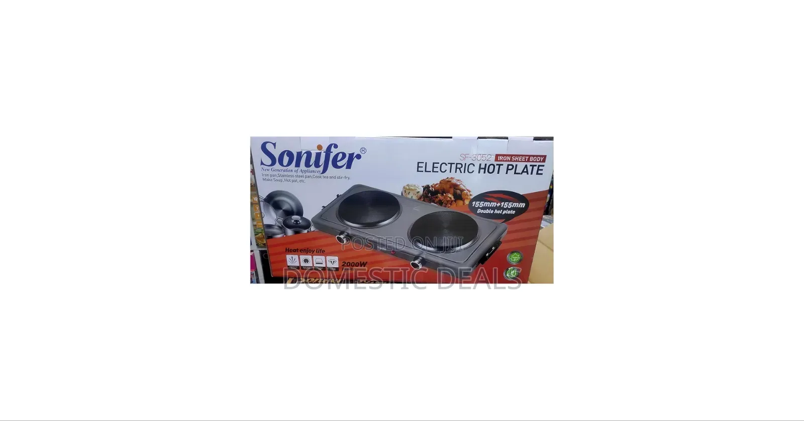Double Electric Cooking Heater Non Stick Coating