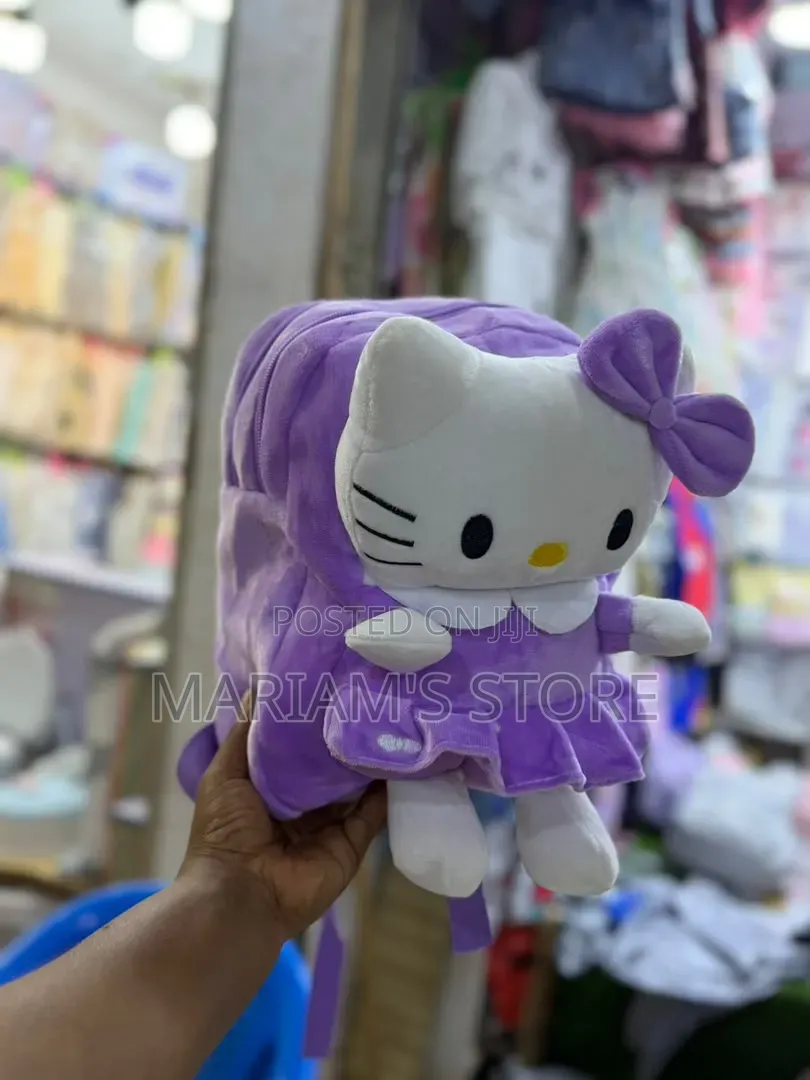 Plush Pink Bunny Backpack Features a Detachable Stuffed Toy Rabbit