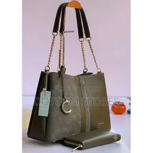 2pcs CHRISBELLA Villanova Luxe Olive Chain Tote
