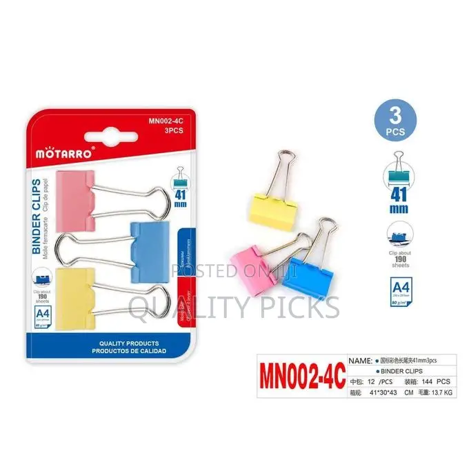 Binder ClipsColorful Foldback Clips
