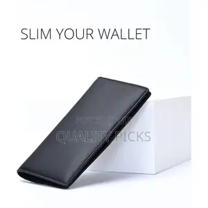 Bag Lady Long Thin Slim Leather Wallet Credit Card Clip