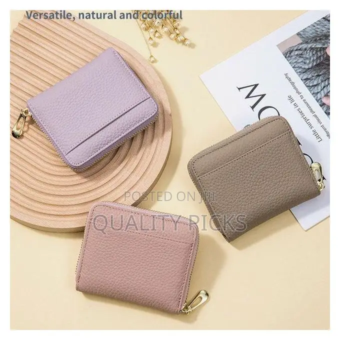 Genuine LeatherWallet RFID Blocking Mini Pocket Purse