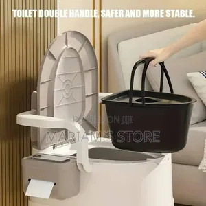 Movable Mobile Toilet,Compact Portable Toilet for Elderly