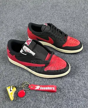 Air Jordan 1 Low Red Black Premium Sneakers