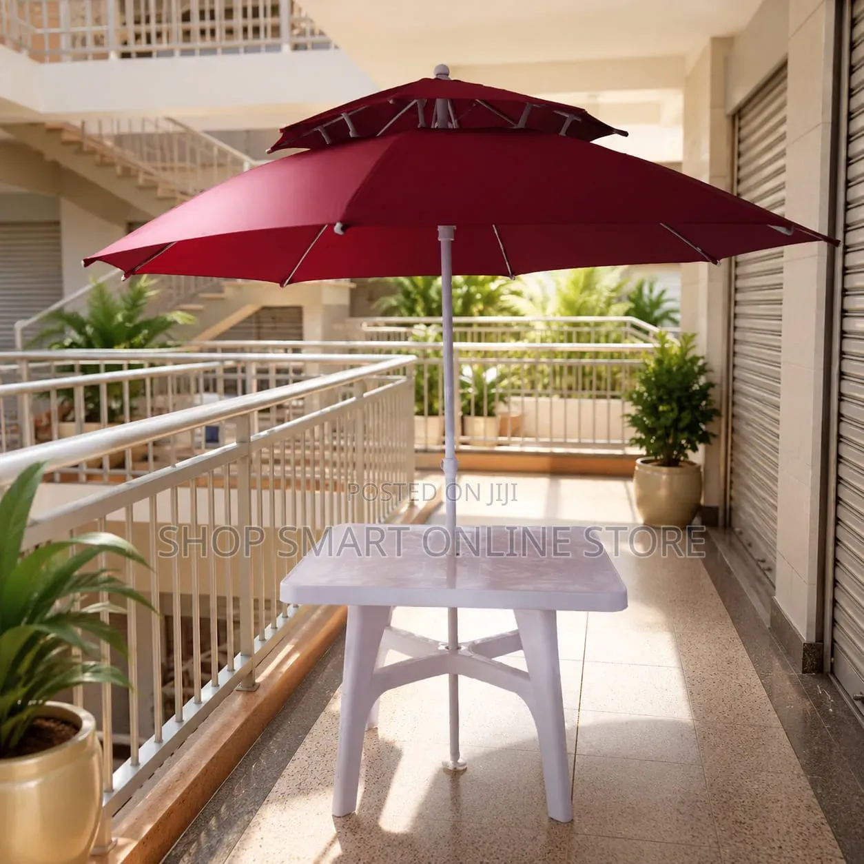 Combo Set Unique Outdoor Garden Umbrella and Table